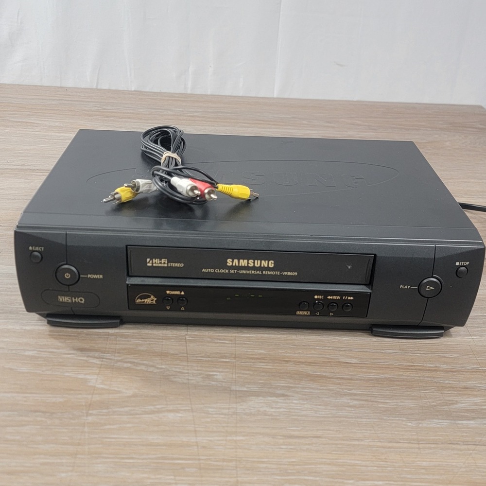 Samsung VR8609 VHS VCR 4 Head Hi-Fi Stereo Video Cassette Recorder Black